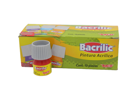 [003094] Pintura Acrilica 354-A Rojo 15 ml C/ 10 pzs Baco