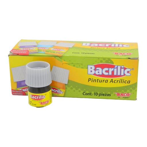 [003098] Pintura Acrilica Bacrilic 357-A Café 20 ml C/ 10 pzs Baco