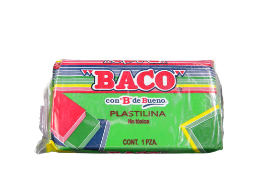 [003142] Plastilina 180 grs 55 Verde Claro C/ 5 pzs Baco