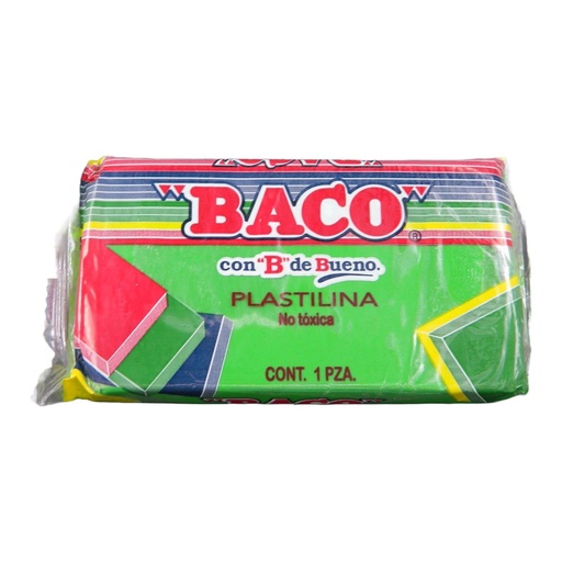 [003142] Plastilina 180 grs 55 Verde Claro C/ 5 pzs Baco