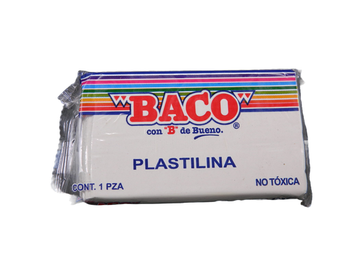 [003147] Plastilina 180 grs 60 Blanco C/ 5 pzs Baco