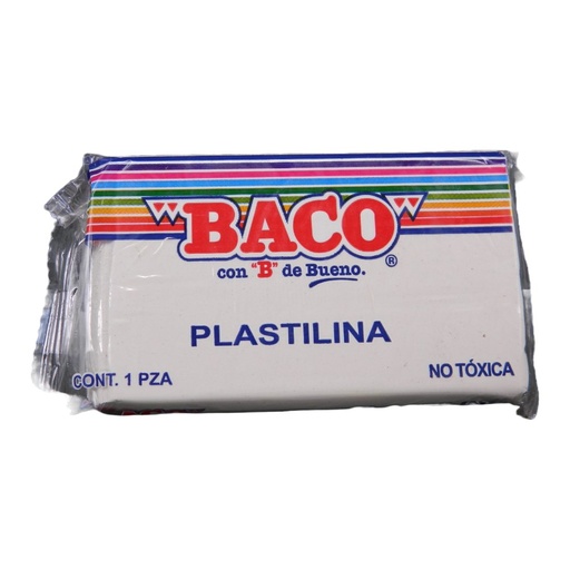 [003147] Plastilina 180 grs 60 Blanco C/ 5 pzs Baco