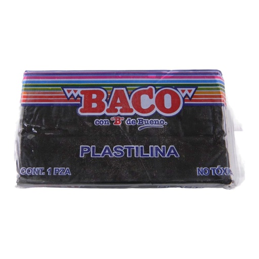 [003148] Plastilina 180 grs 61 Negro C/ 5 pzs Baco