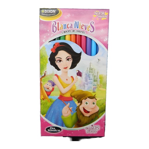 [003191] Colores Largos Blanca Nieves C/ 12 pzs Dixon