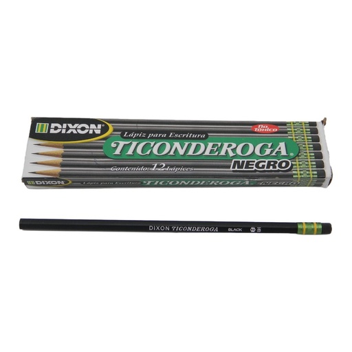 [003213] Lapiz Ticonderoga Negro #2 C/ 12 pzs Dixon