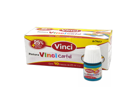 [003269] Pintura Cartel Vinci 65 Azul Turquesa 25 ml C/ 10 pzs Dixon
