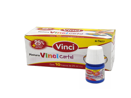 [003270] Pintura Cartel Vinci 65A Azul Cobalto 25 ml C/ 10 pzs Dixon