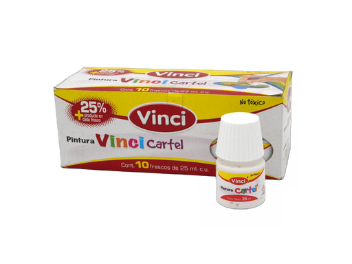 [003276] Pintura Cartel Vinci 72 Blanco Letreros 25 ml C/ 10 pzs Dixon