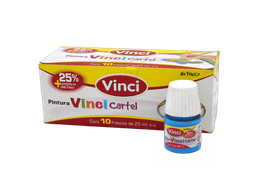 [003278] Pintura Cartel Vinci 84 Azul Pastel 25 ml C/ 10 pzs Dixon