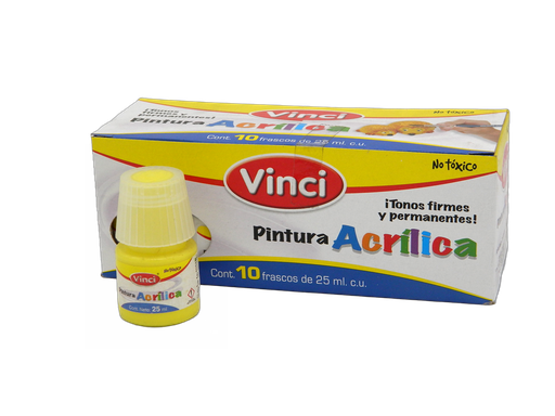 [003282] Pintura Acrilica Vinci 013 Limon 25 ml C/ 10 pzs Dixon