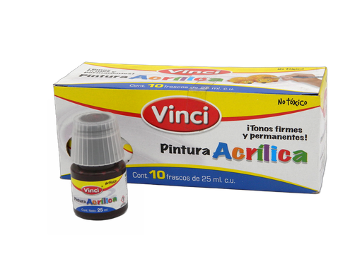 [003288] Pintura Acrilica Vinci 040 Canela 25 ml C/ 10 pzs Dixon
