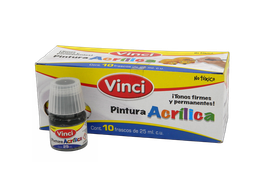 [003292] Pintura Acrilica Vinci 050 Gris 25 ml C/ 10 pzs Dixon