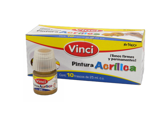 [003293] Pintura Acrilica Vinci 060 Oro 25 ml C/ 10 pzs Dixon