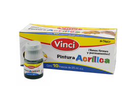 [003304] Pintura Acrilica Vinci 112 Verde Obscuro 25 ml C/ 10 pzs Dixon