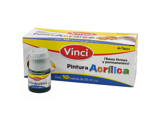 [003304] Pintura Acrilica Vinci 112 Verde Obscuro 25 ml C/ 10 pzs Dixon
