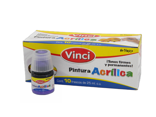 [003307] Pintura Acrilica Vinci 120 Morado 25 ml C/ 10 pzs Dixon