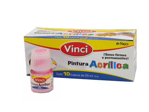 [003308] Pintura Acrilica Vinci 121 Violeta Claro 25 ml C/ 10 pzs Dixon