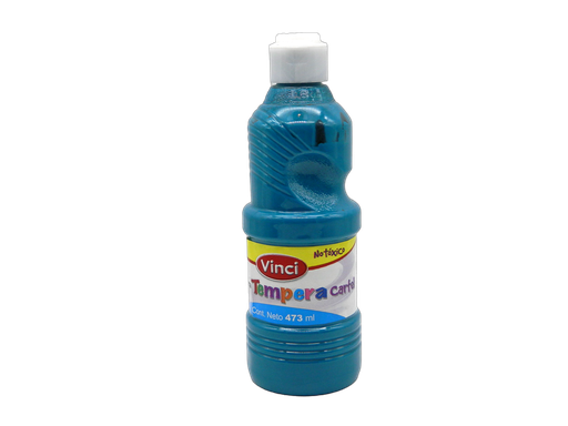 [003323] Pintura Tempera Vinci 473 ml Azul Pastel C/ 4 pzs Dixon