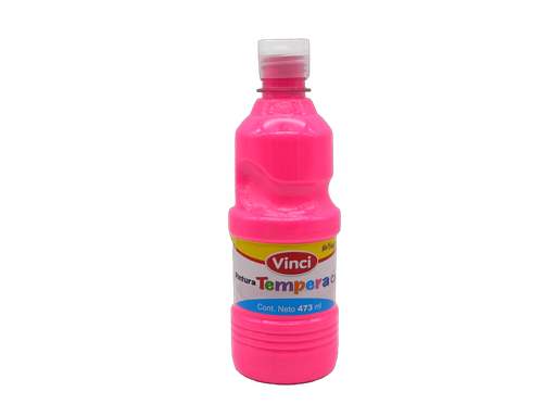 [003326] Pintura Tempera Vinci 473 ml Rosa Fluorescente C/ 4 pzs Dixon