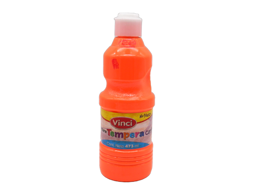 [003327] Pintura Tempera Vinci 473 ml Naranja Fluorescente C/ 4 pzs Dixon