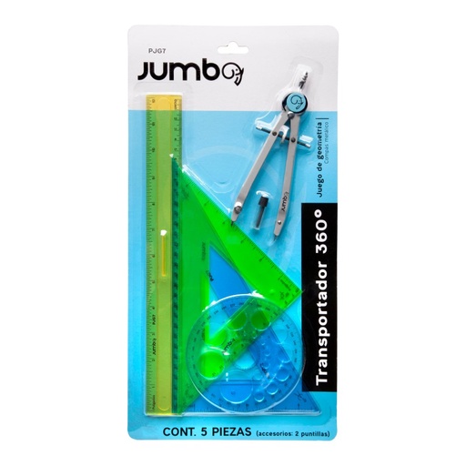[003439] Juego Geometrico C/ Compas Precision Metalico Jumbo