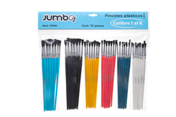 [003449] Pincel Escolar Acuarela 1 a 6 C/ 72 pzs Jumbo