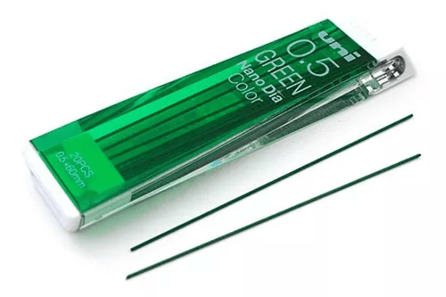 [003520] Puntillas Verde 0.5 mm C/ 20 puntillas Uni