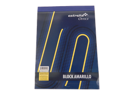 [003625] Block Amarillo Rayado T/ Carta C/ 50 hjs Estrella