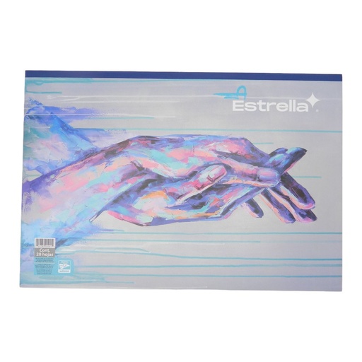 [003628] Block Dibujo Constructivo Tabla Grande 34 x 49 C/ 20 hjs Estrella
