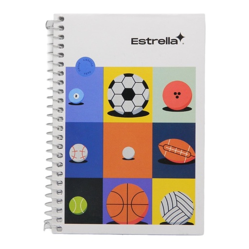 [003638] Libreta 1/8 Espiral Rayado C/ 100 hjs Estrella