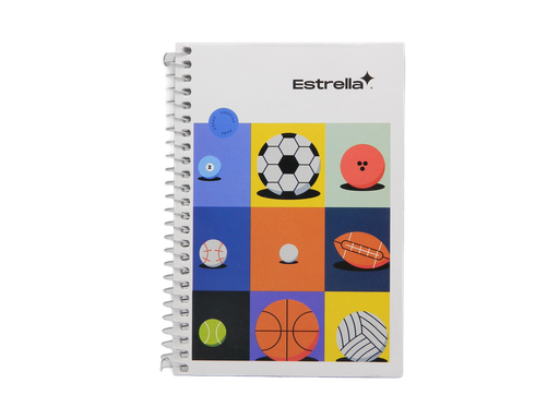 [003638] Libreta 1/8 Espiral Rayado C/ 100 hjs Estrella