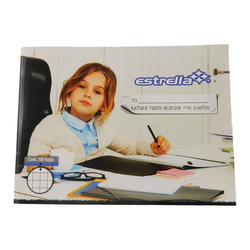 [003662] Cuaderno Engrapado F/ Italiano Cuadro 7 C/ 100 hjs Estrella