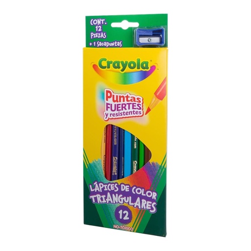 [003703] Colores Triangulares Largos C/ 12 pzs Crayola