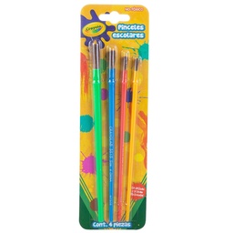 [003715] Pinceles Escolares C/ 4 pzs Crayola