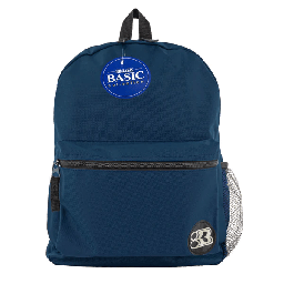 [003765] Mochila Basica 16" Azul Marino Bazic