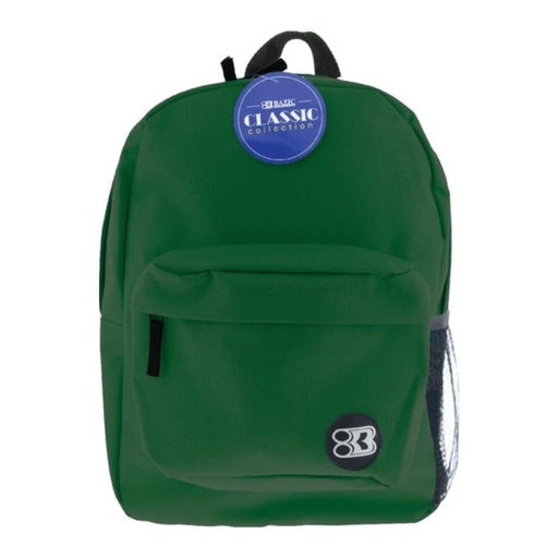 [003769] Mochila Clasica 17" Verde Bazic