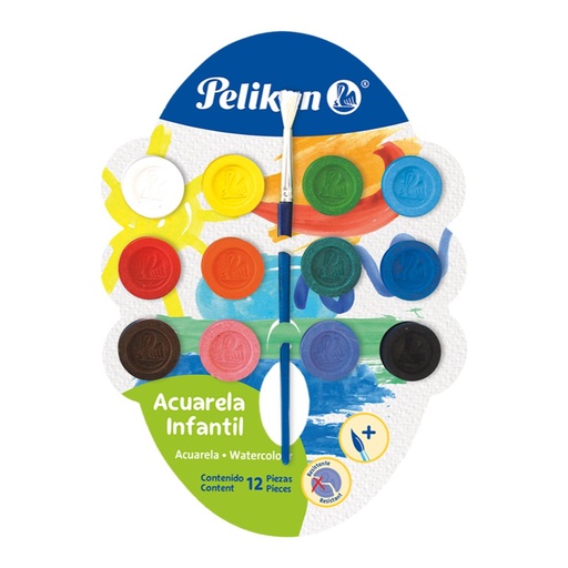 [003781] Acuarela Infantil C/ 12 Colores Pelikan