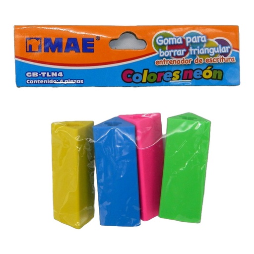 [003822] Borrador Barra Triangular C/ 4 pzs Mae