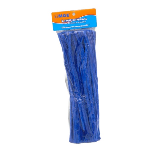 [003851] Limpiapipas Azul Rey C/ 100 pzs Mae