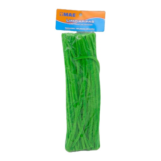 [003864] Limpiapipas Verde C/ 100 pzs Mae