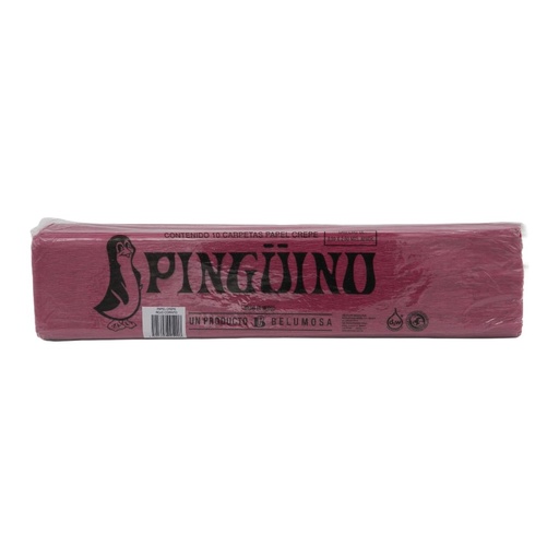 [003951] Papel Crepe Pingüino Rojo Corinto C/ 10 pzs Belumosa