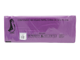 [003979] Papel China Pingüino 50x75 cms Uva C/ 100 pzs Belumosa