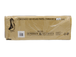 [003995] Papel China Pingüino 50x75 cms Oro Metalico C/ 100 pzs Belumosa