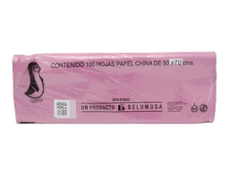[004000] Papel China Pingüino 50x75 cms Rosa Perla C/ 100 pzs Belumosa