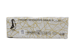 [004005] Papel China Pingüino 50x75 cms Filigrana Oro C/ 100 pzs Belumosa