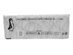 [004006] Papel China Pingüino 50x75 cms Filigrana Plata C/ 100 pzs Belumosa