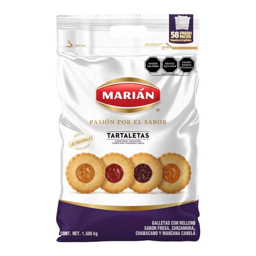 [004055] Galletas Tartaletas Rellenas 1.5 Kg Marian