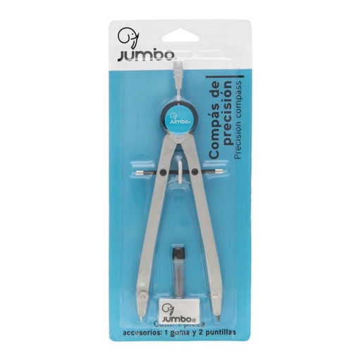 [004076] Compas Precision Metal Brazo Largo Blister Carton Jumbo