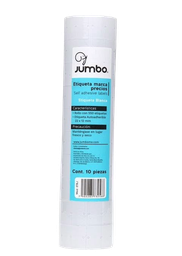[004078] Etiqueta Marca Precios 22 x 12 mm Blanca C/ 10 Rollos de 550 etiquetas Jumbo