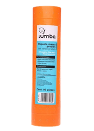 [004080] Etiqueta Marca Precios 22 x 12 mm Naranja Neon C/ 10 Rollos de 550 etiquetas Jumbo